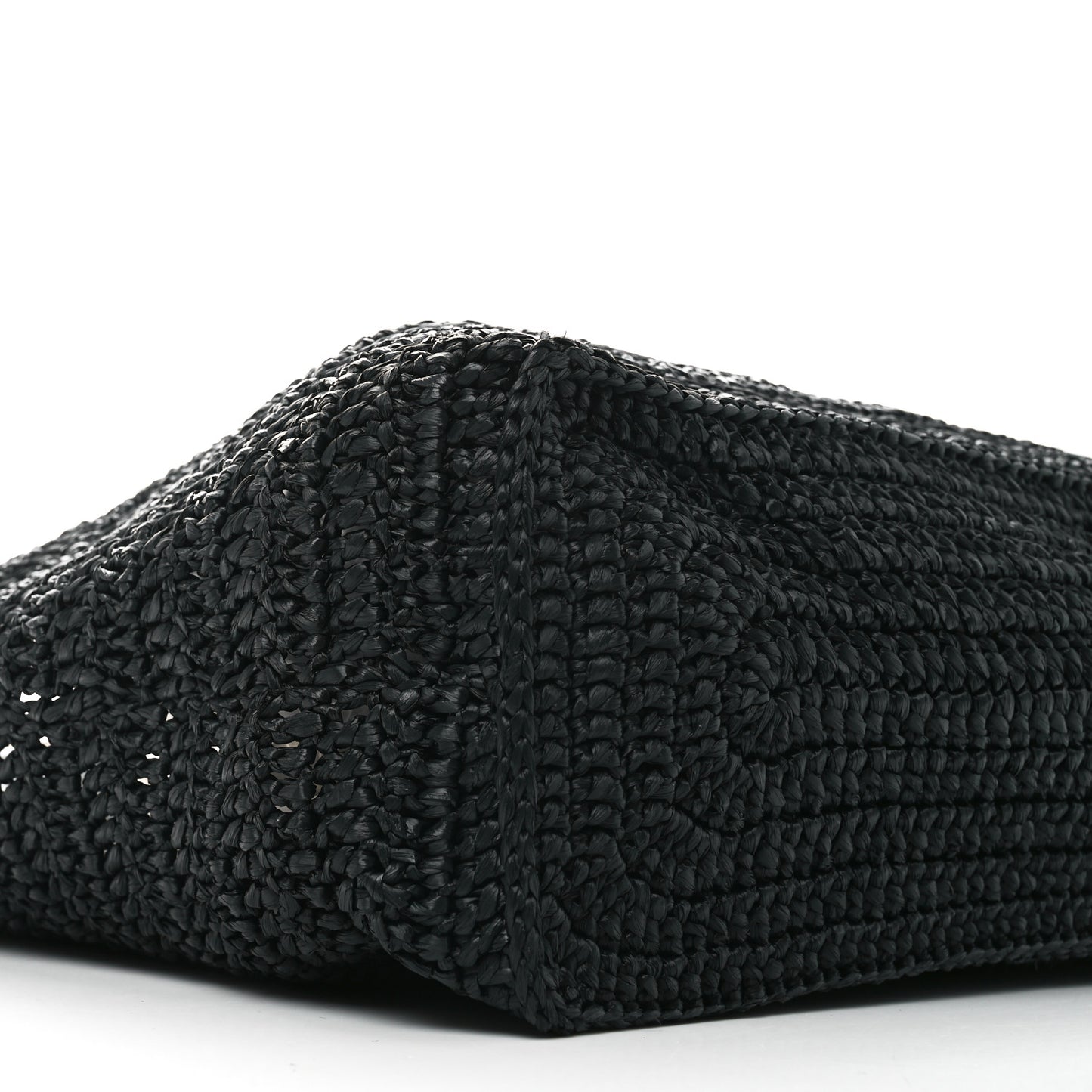 Raffia Rive Gauche Tote Black