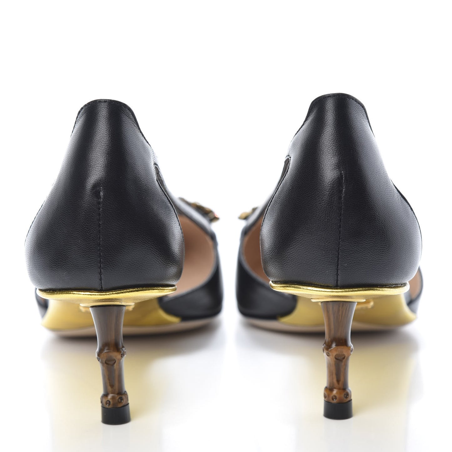 Calfskin Crystal GG Unia Pumps 37.5 Black