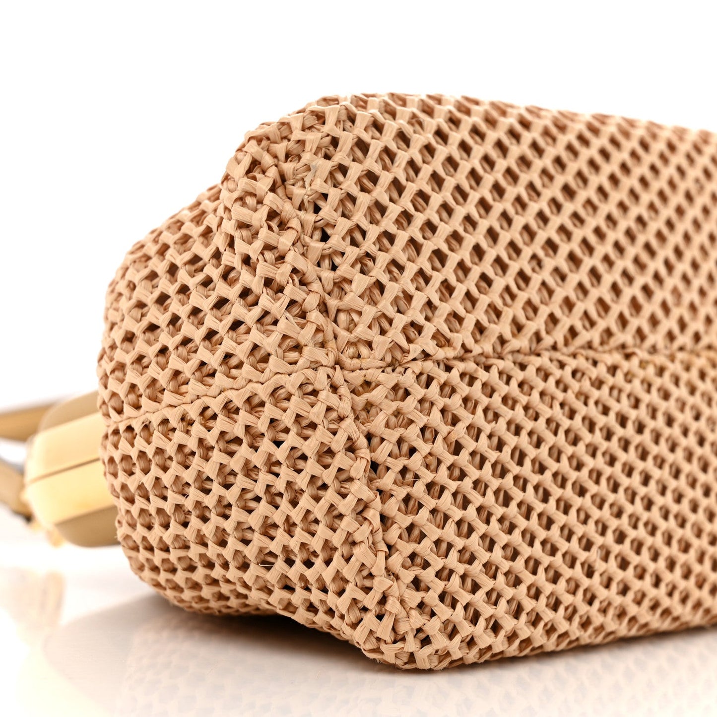 Raffia Nappa Macrame Small Fendi First Natural Sahara