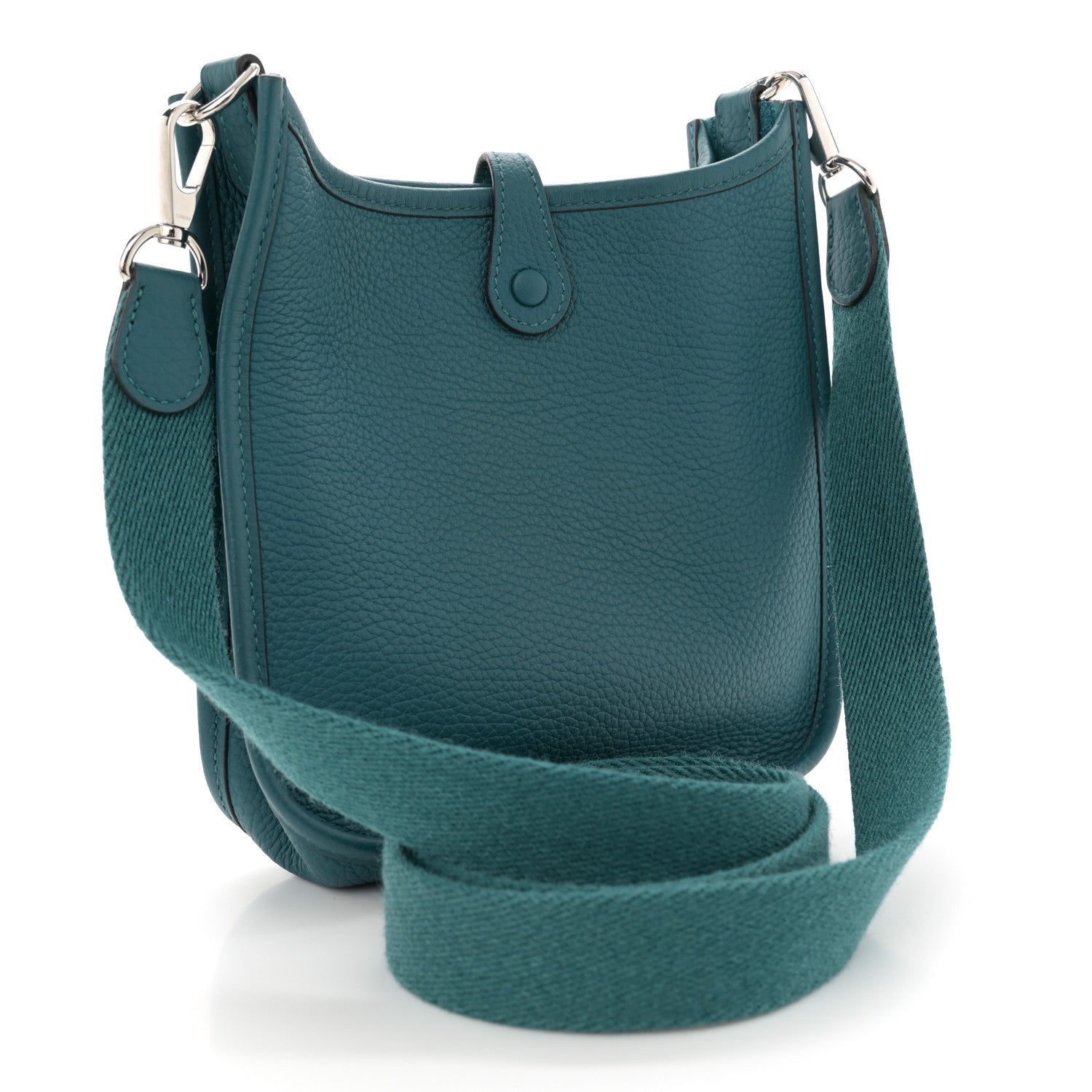 Hermes Taurillon Clemence Evelyne TPM Vert Bosphore 3 of 12