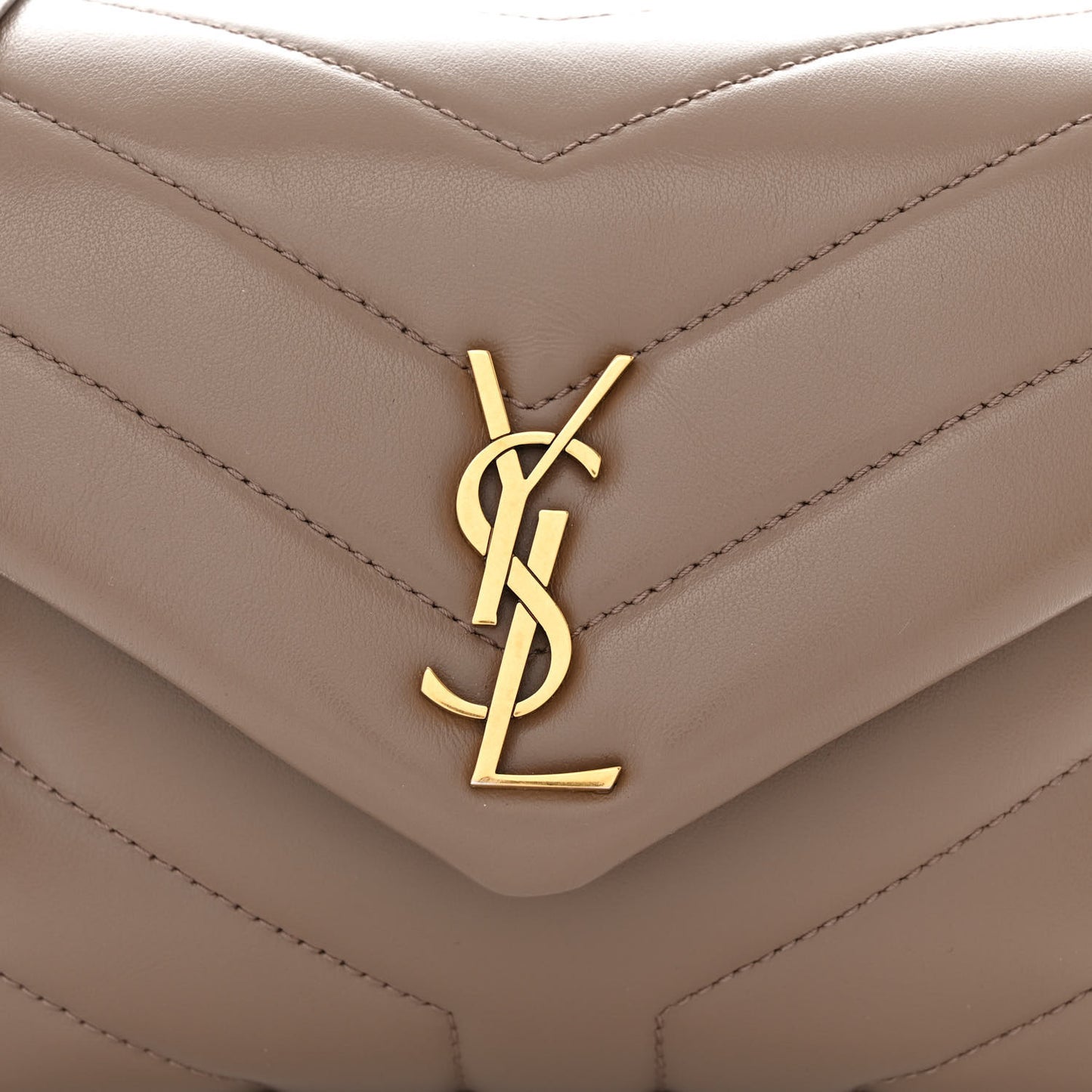 Calfskin Y Quilted Monogram Toy Loulou Crossbody Bag Taupe