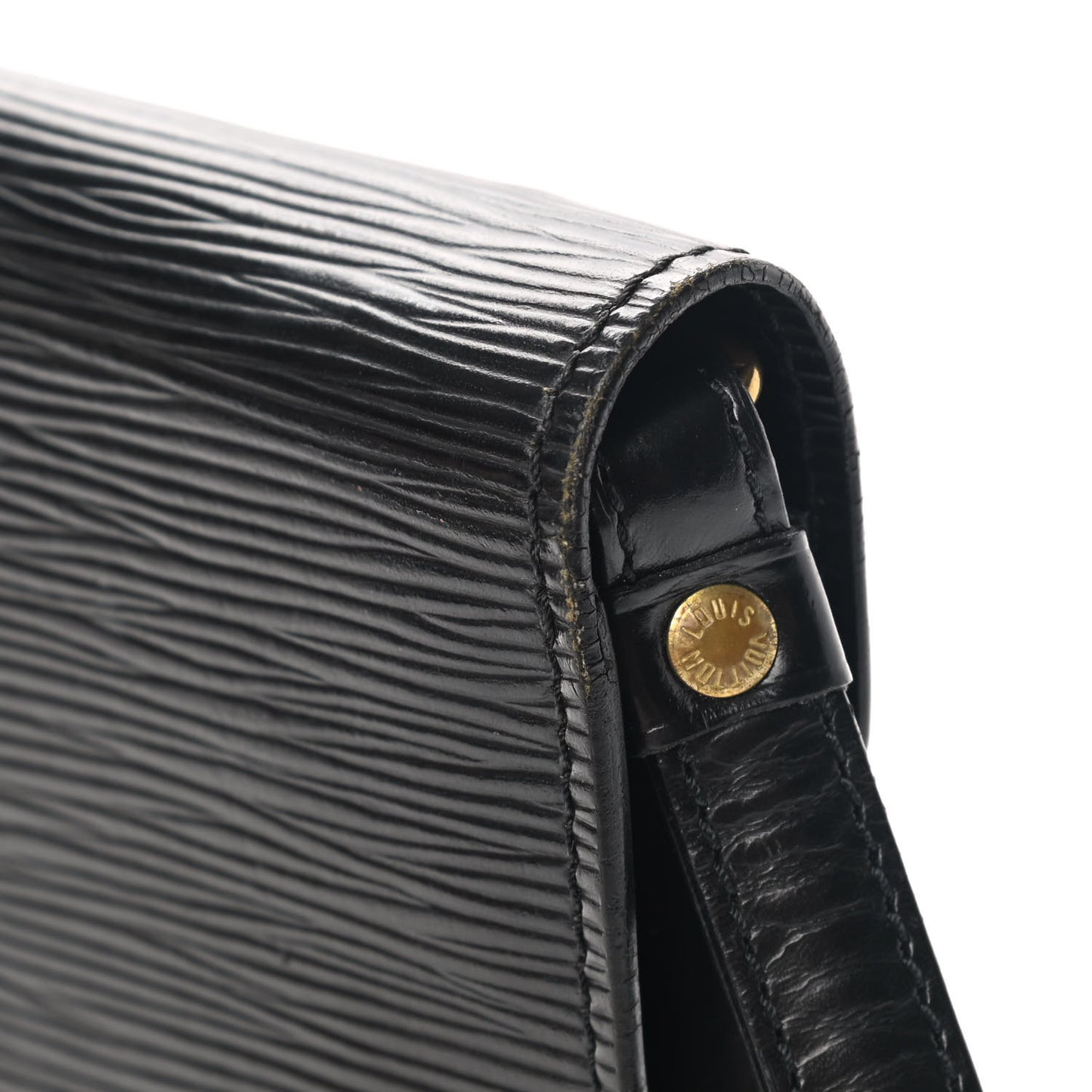 Epi Pochette Sellier Dragonne Clutch Black