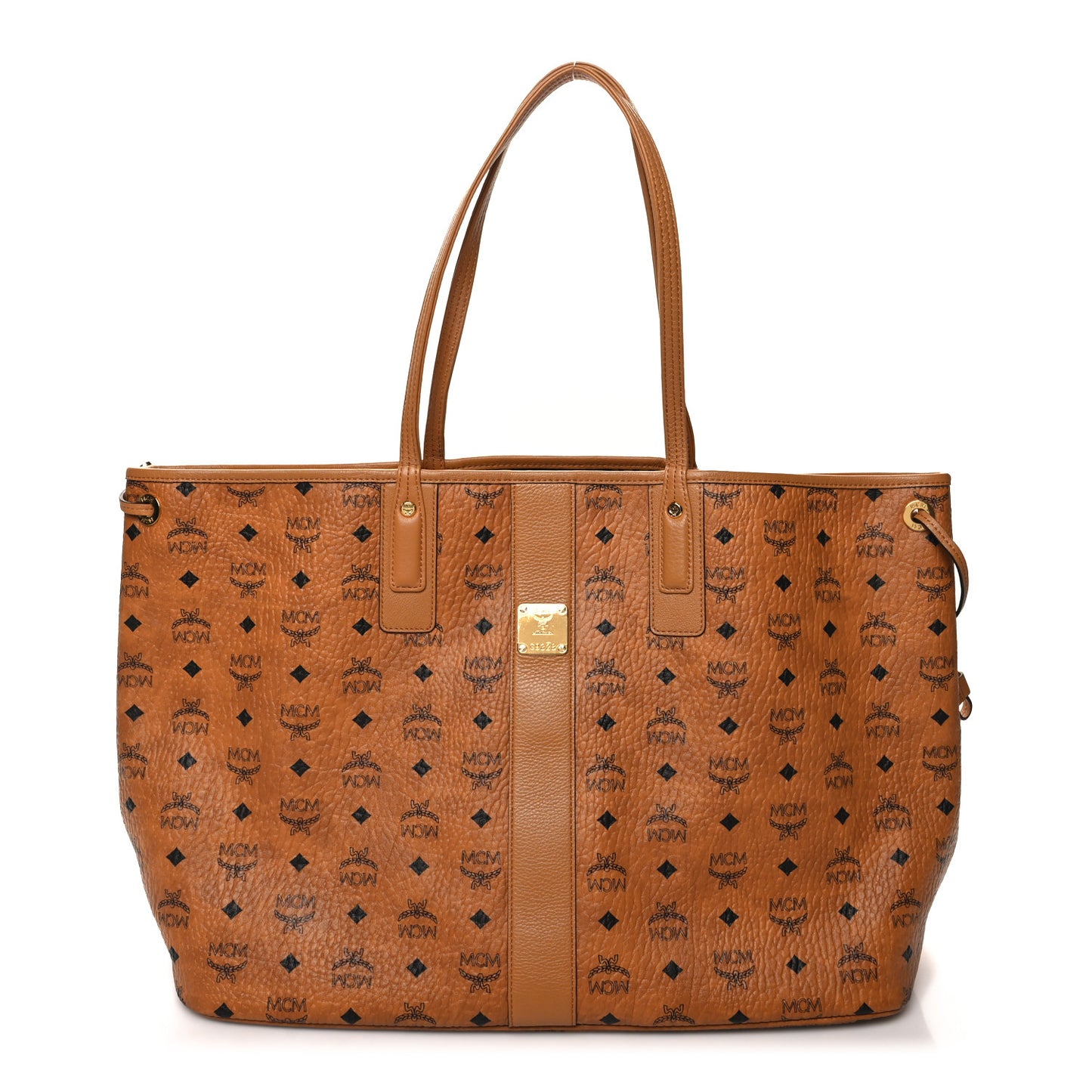 Visetos Large Liz Reversible Shopper Tote Cognac