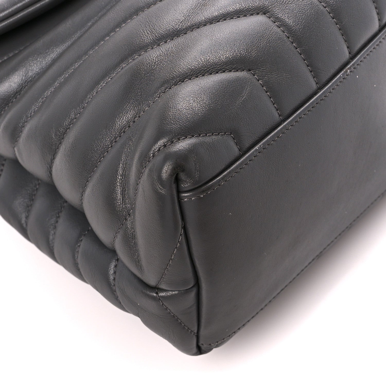 Saint Laurent Calfskin Y Quilted Monogram Medium Loulou Chain Satchel Earth 9 of 12