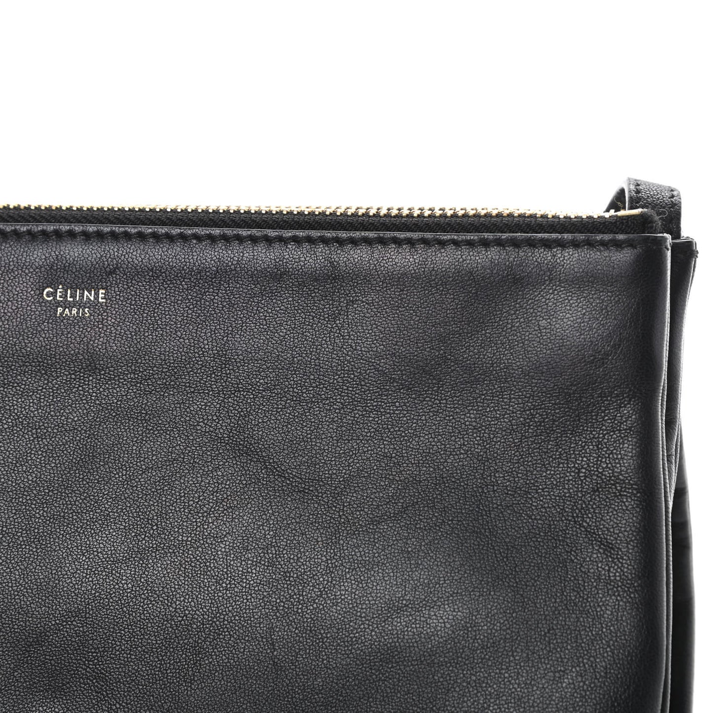 Goatskin Large Trio Crossbody Bag Black