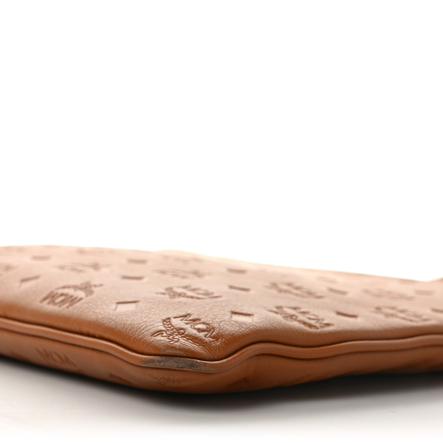 MCM Calfskin Ottomar Crossbody Pouch Cognac 8 of 10