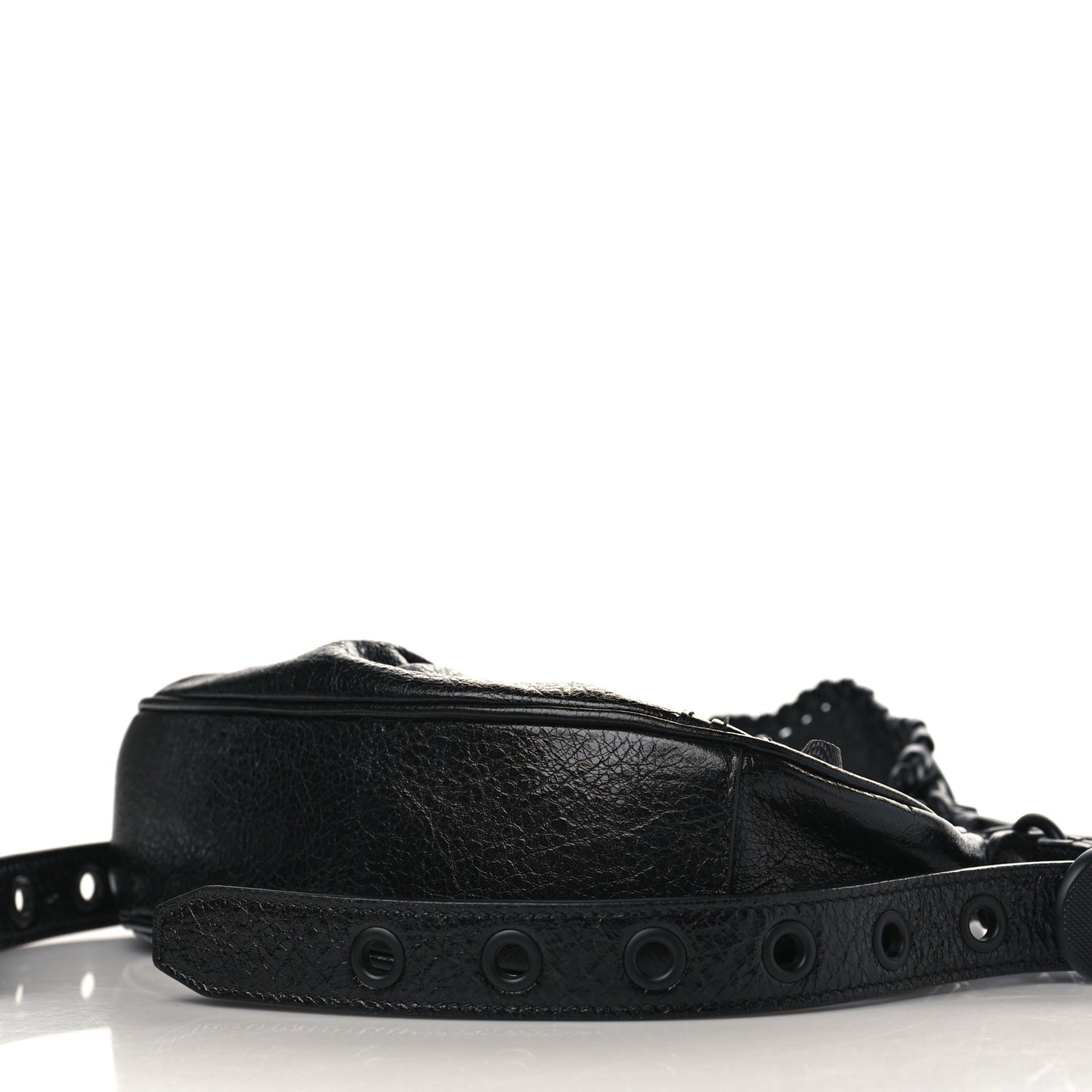 Agneau Arena Monochrome Le Cagole Shoulder Bag XS Black