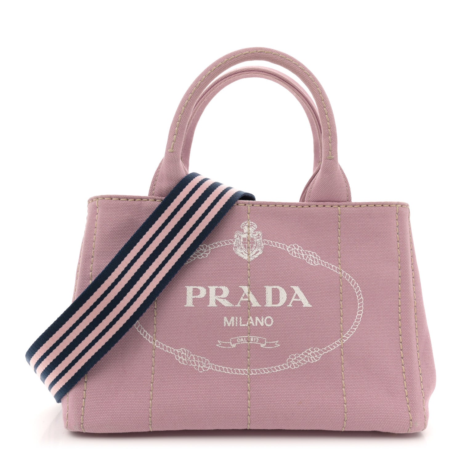 Prada Canapa Small Logo Tote Alabastro White 1 of 13