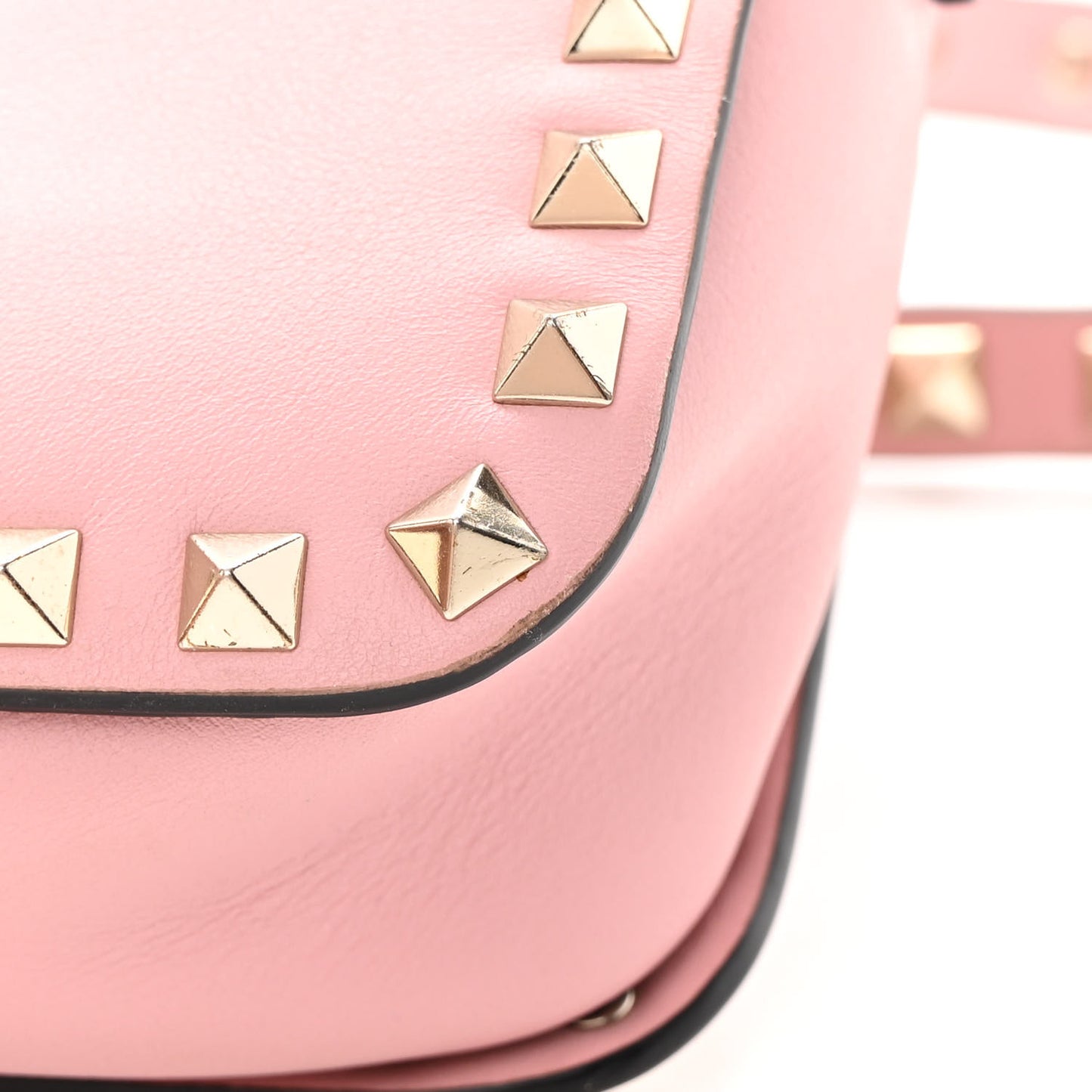 Calfskin Rockstud Flip Lock Camera Crossbody Bag Loto