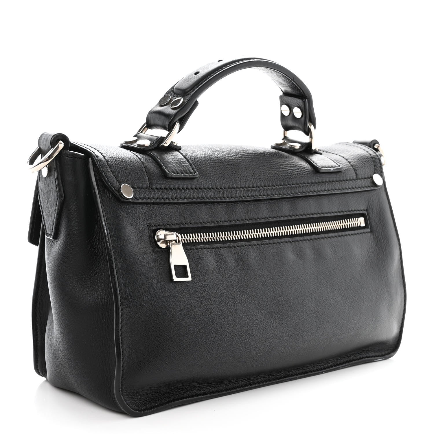 Proenza Schouler Grained Calfskin Tiny PS1 Satchel Black 3 of 11