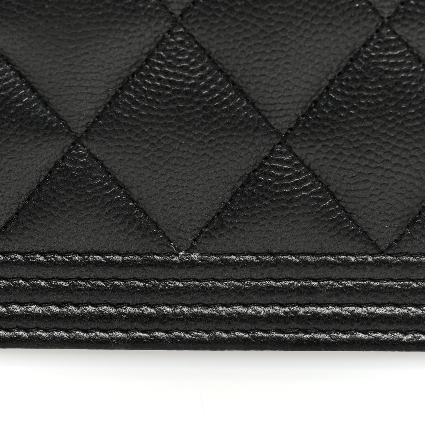 Caviar Quilted Boy Wallet On Chain WOC So Black