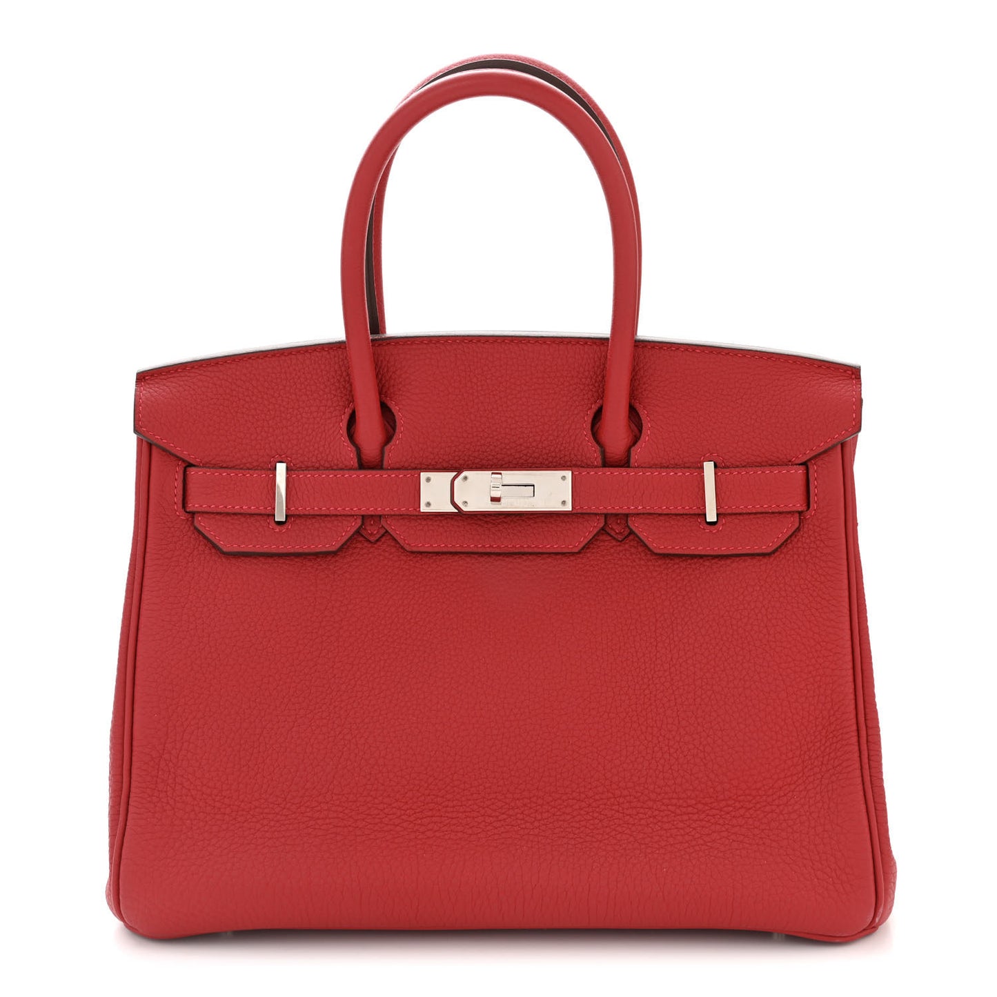 Taurillon Clemence Birkin 30 Rouge Piment