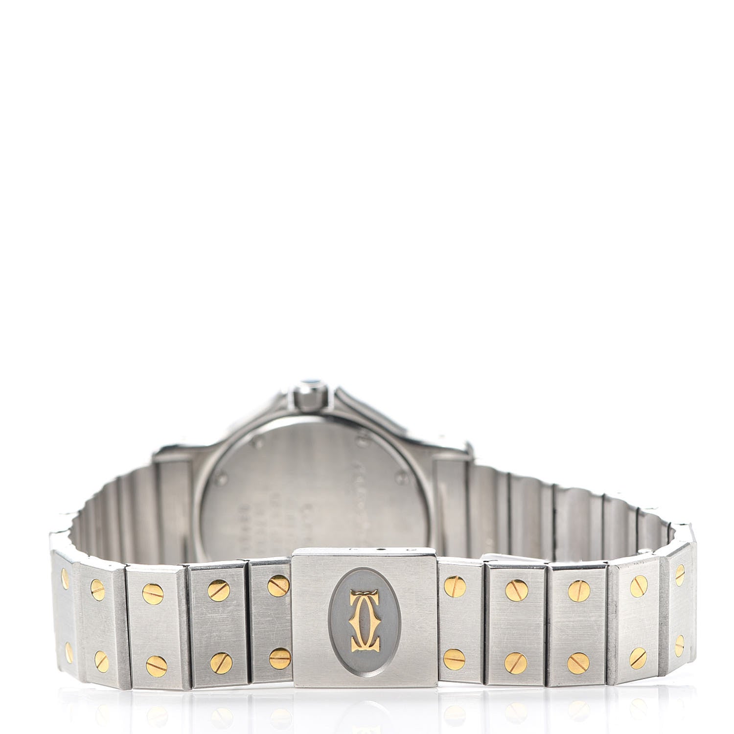 Cartier Stainless Steel 18K Yellow Gold 29mm Santos Octagon Quartz Watch 3 of 4