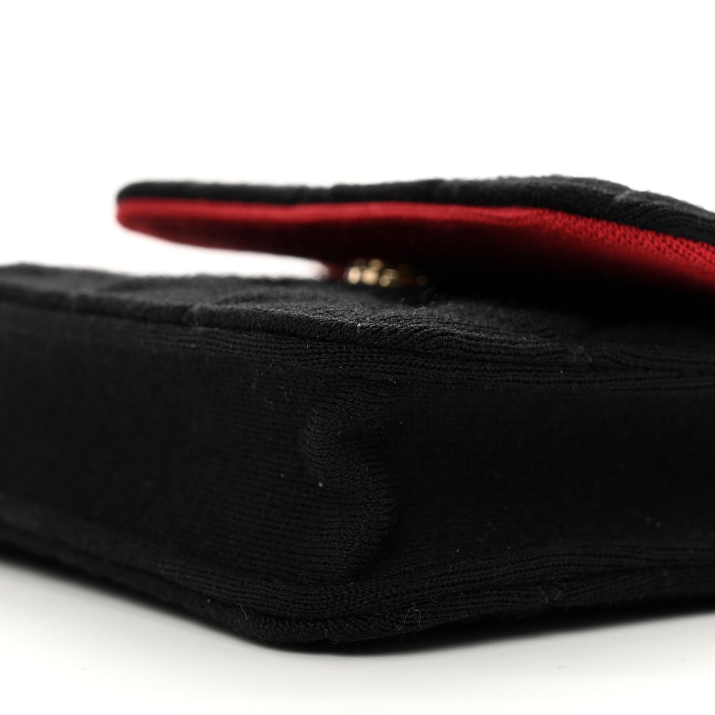 Jersey Quilted Micro Mini Flap Black