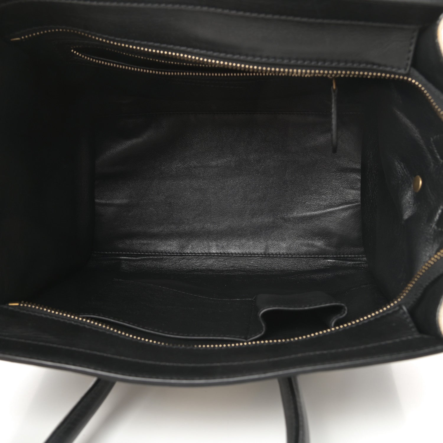 Celine Natural Canvas Smooth Calfskin Mini Luggage Cream 5 of 17