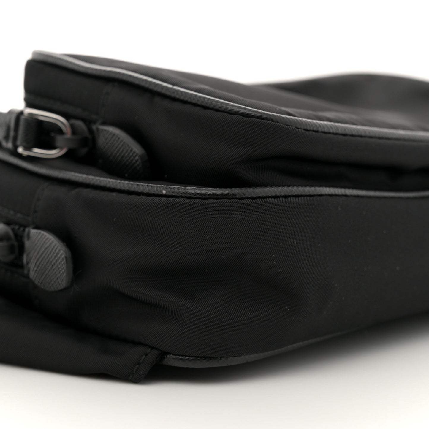 Re-Nylon Saffiano Belt Bag L Black