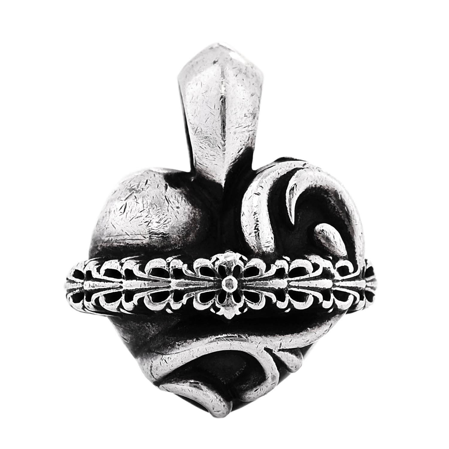 Chrome Hearts Sterling Silver Heart Orbit Pendant 1892543