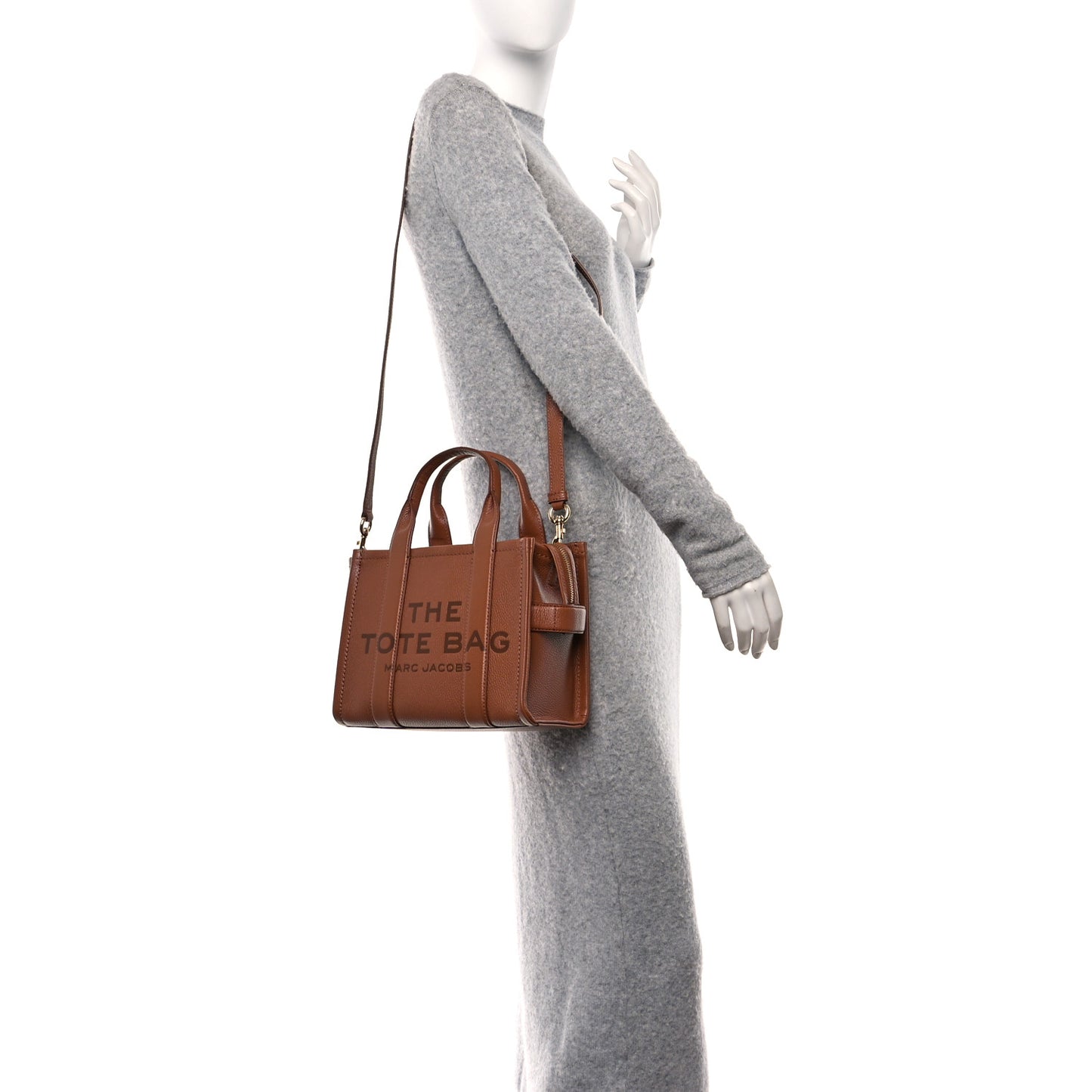 Grained Calfskin Small The Tote Bag Argan Oil