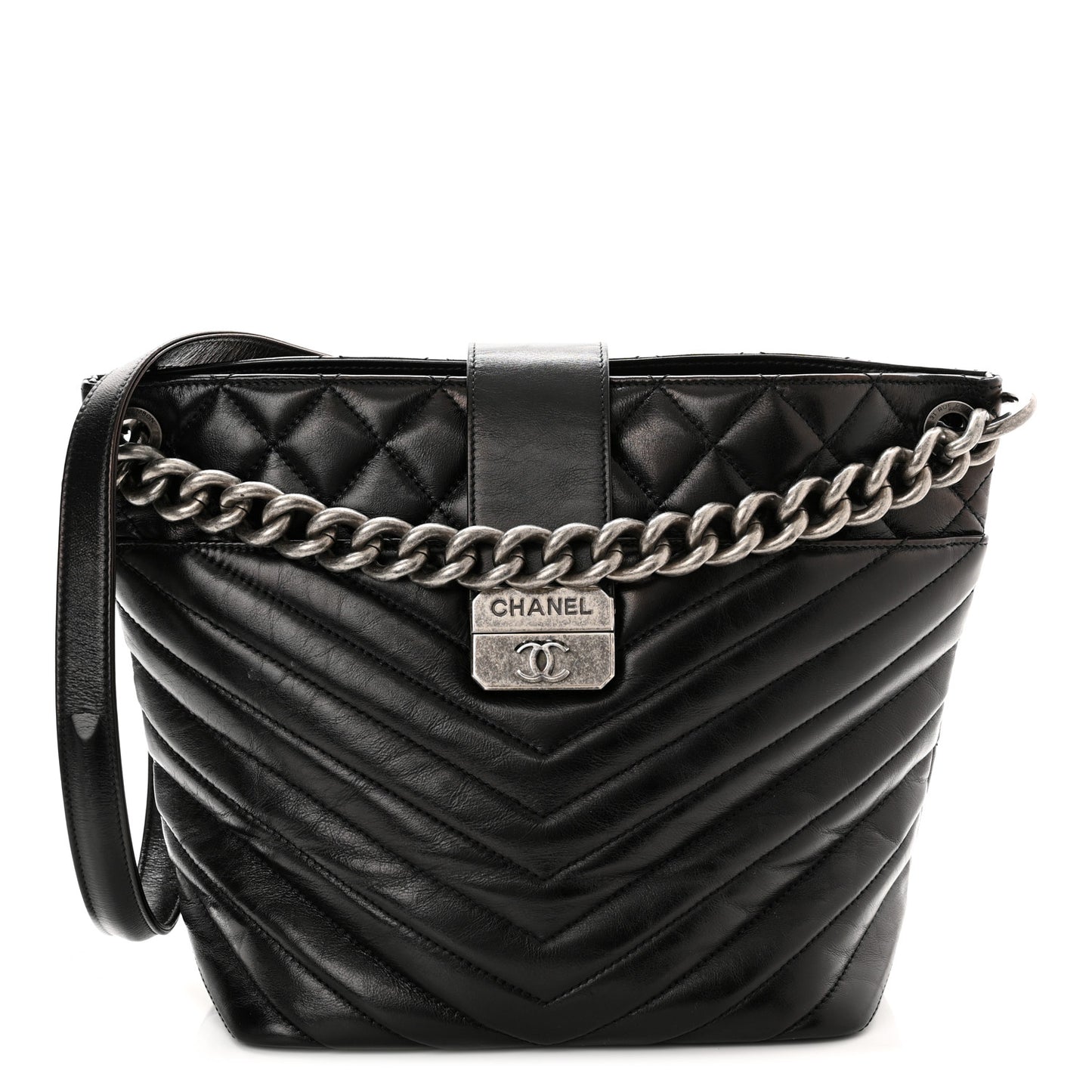 Aged Calfskin Quilted Mad About Quilting Small Hobo Black