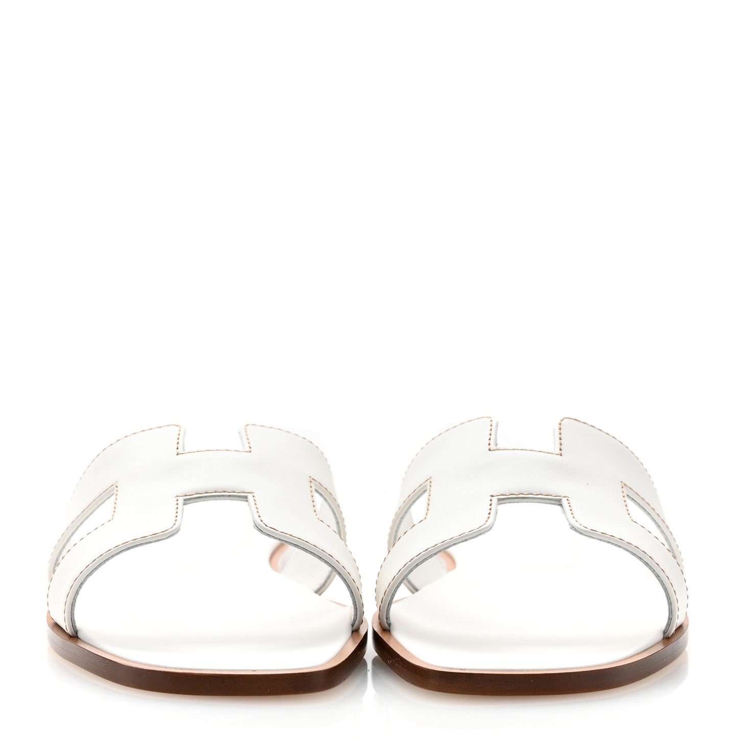 Box Calfskin Oran Sandals 38.5 White