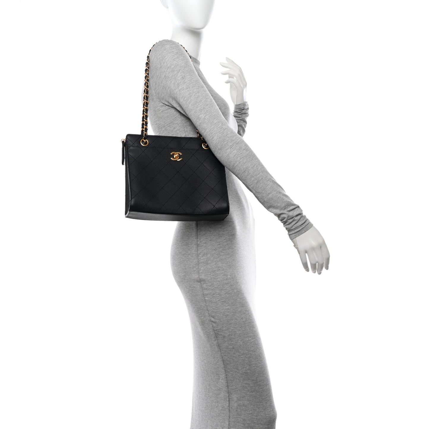 Caviar Shopper Tote Black