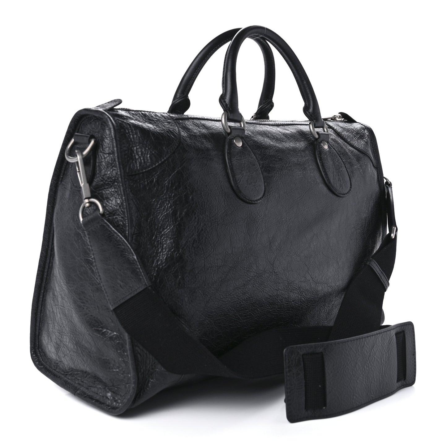 Fluffy Calfskin Morpheus Weekender Duffle Black