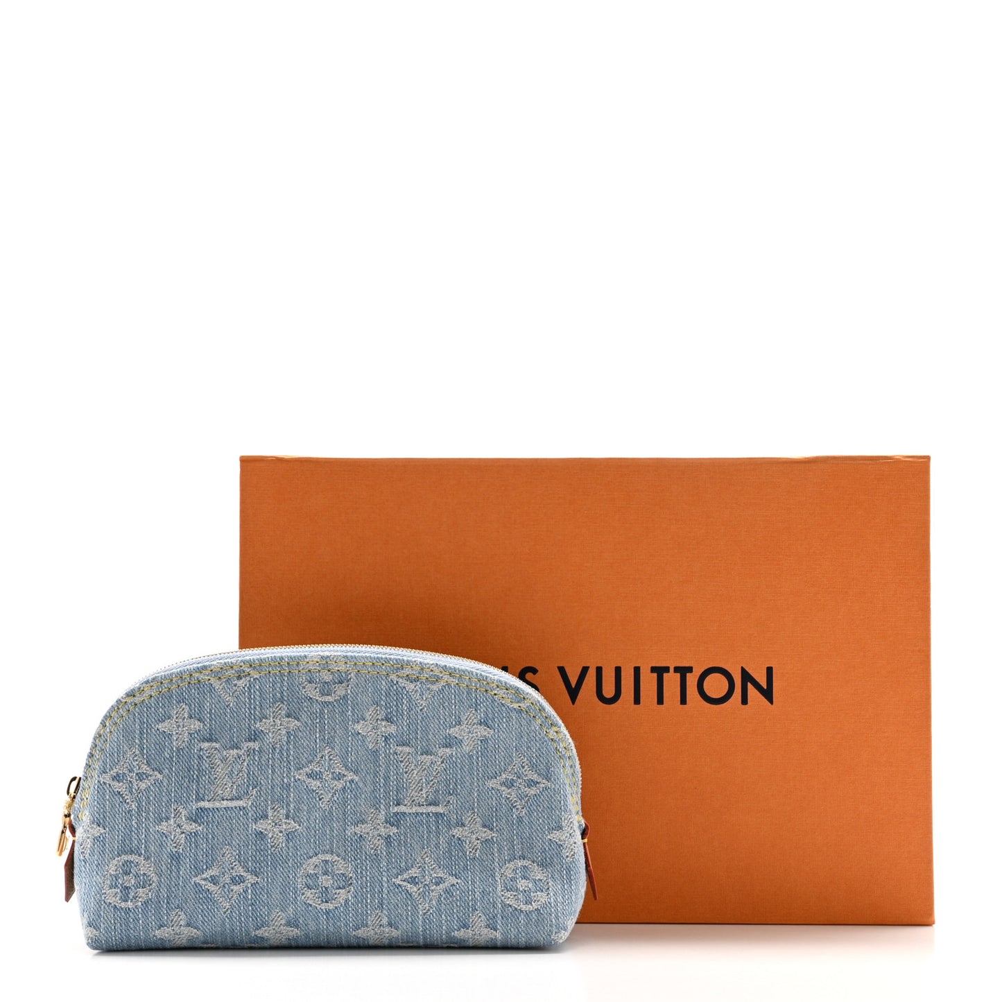 Denim Monogram Pochette Cosmetique PM Sky Blue