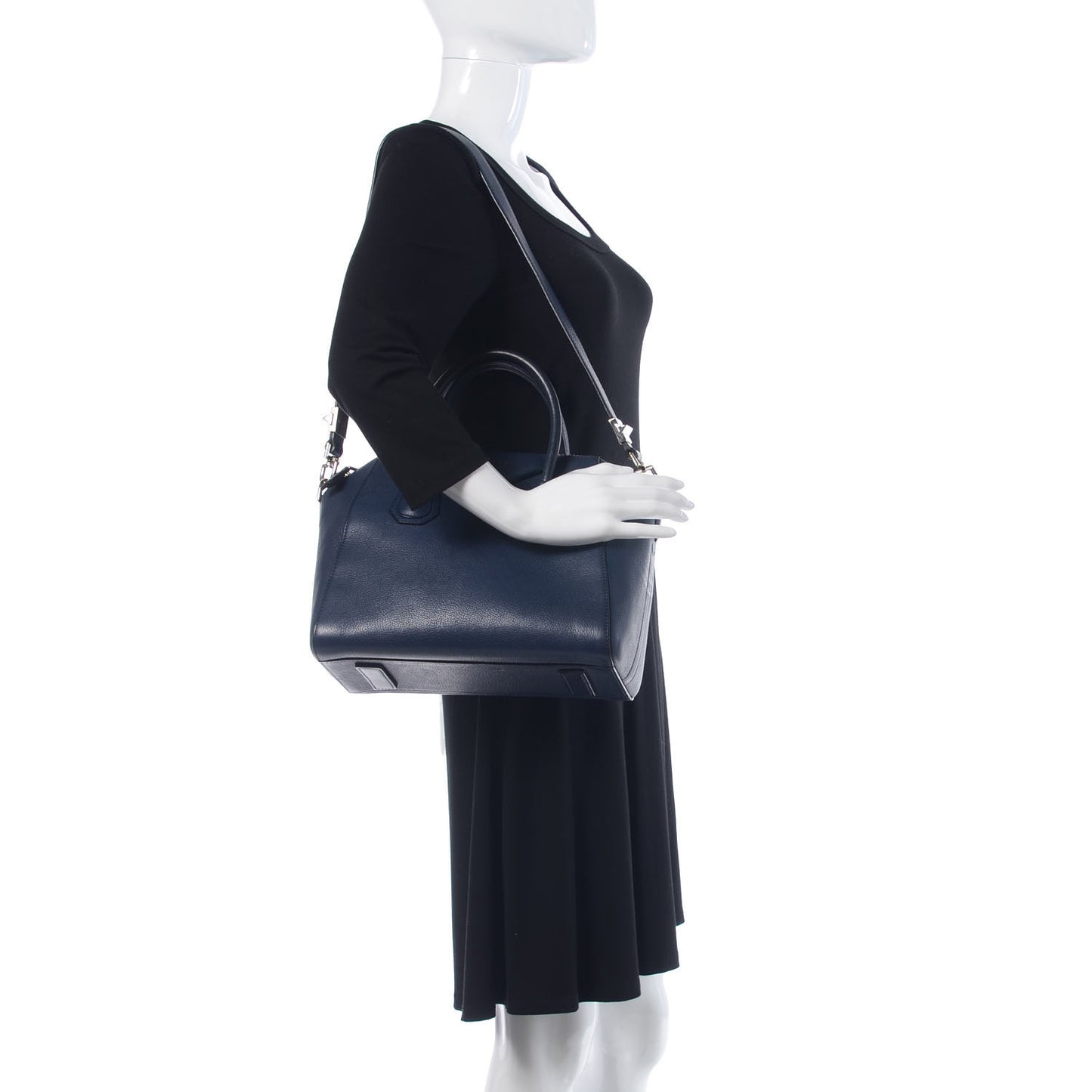 Sugar Goatskin Small Antigona Navy