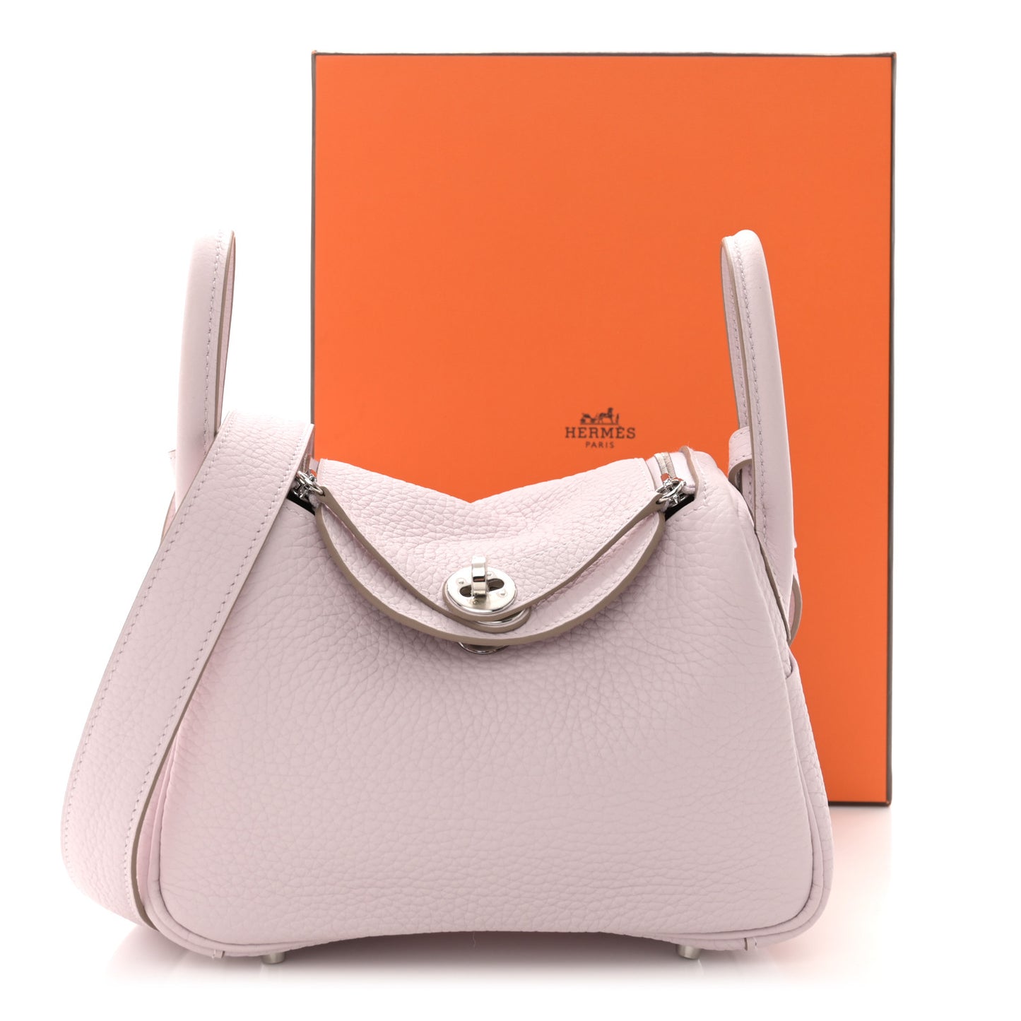 Taurillon Clemence Verso Mini Lindy 20 Mauve Pale Mushroom