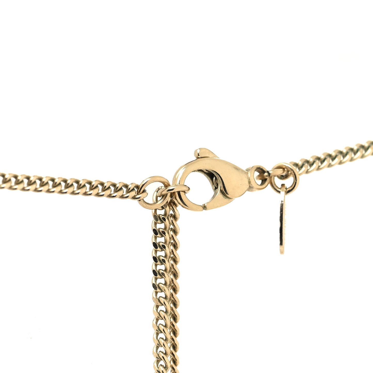 Metal Pearl Gripoix Necklace Gold