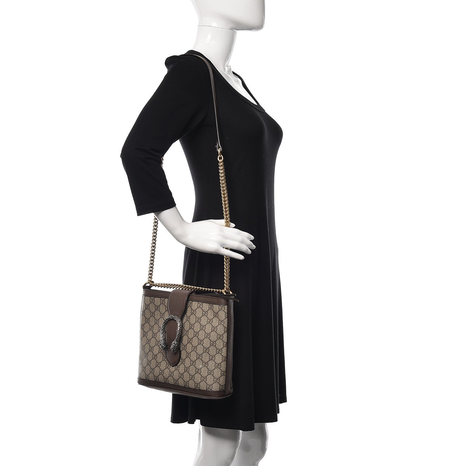 Gucci GG Supreme Monogram Medium Dionysus Bucket Bag Beige New Acero 2 of 10