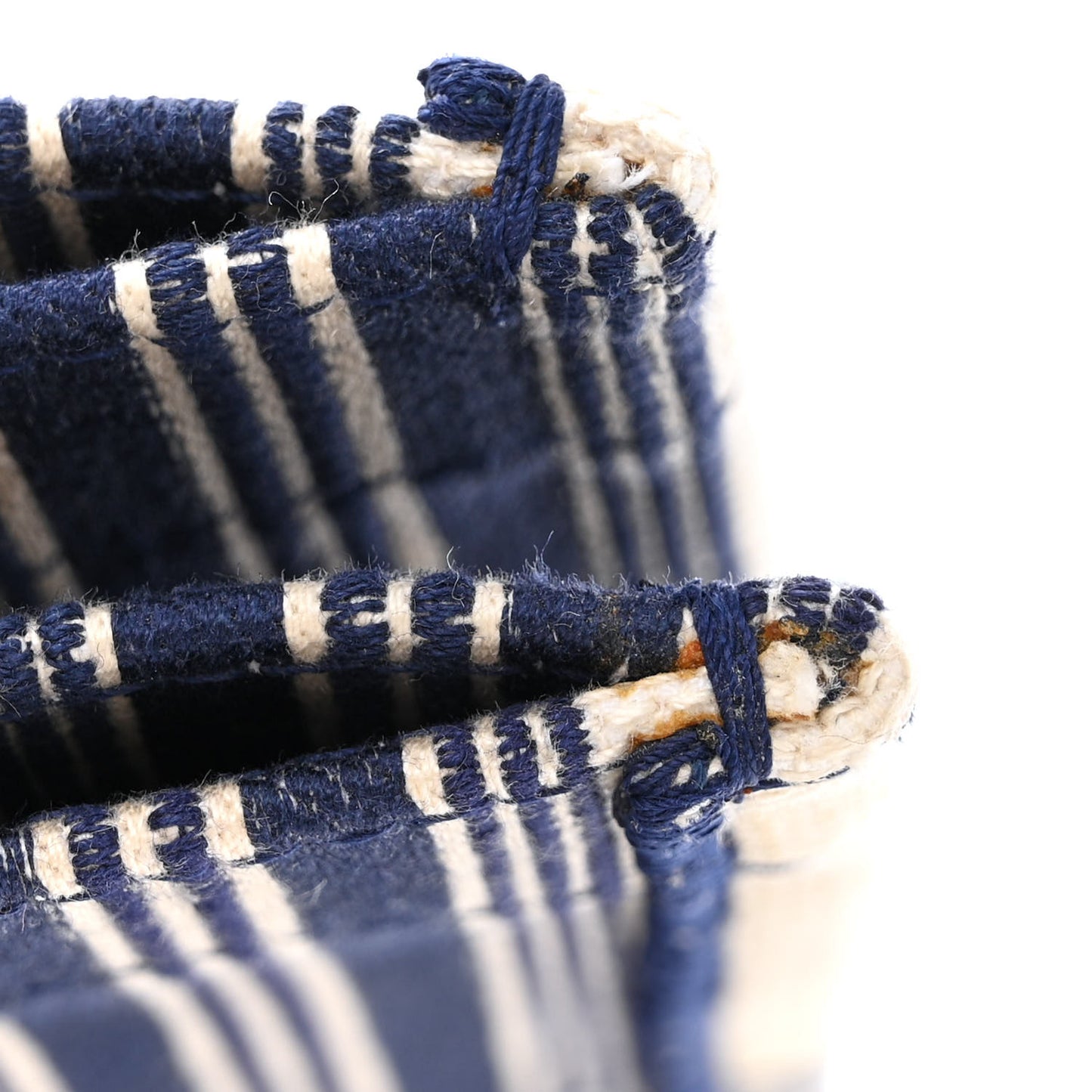 Canvas Embroidered Forte Dei Marmi Striped Book Tote Blue