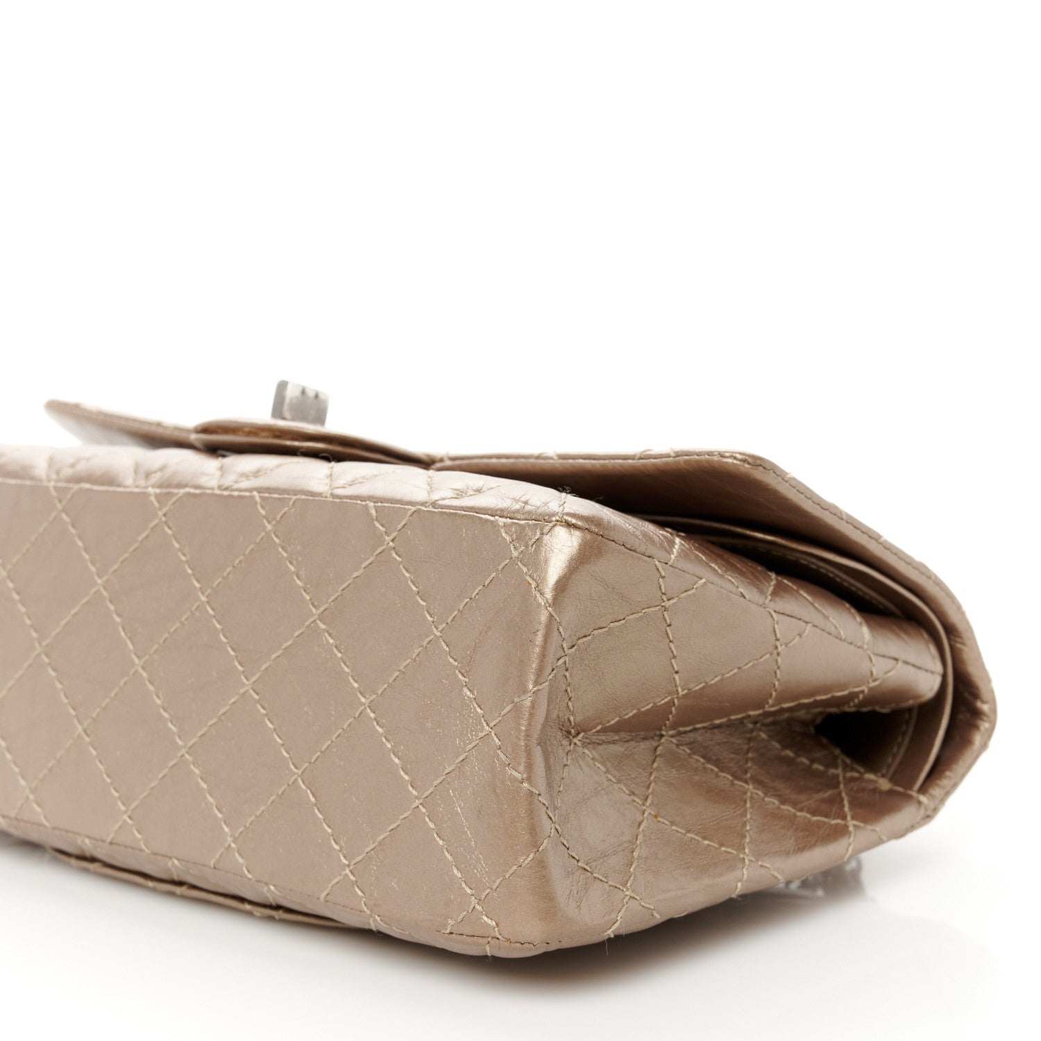 Chanel Metallic Aged Calfskin Quilted 2.55 Reissue 225 Flap Dark Gold 11 of 13