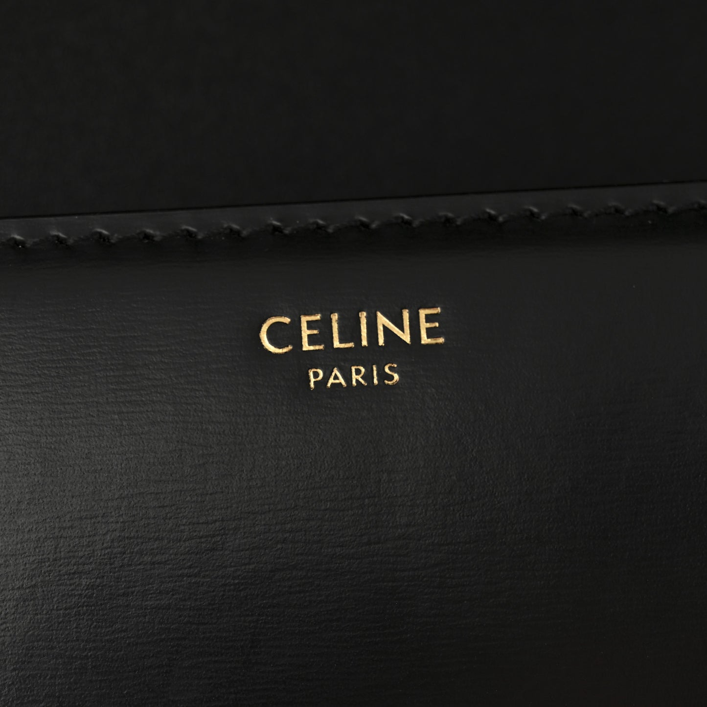 Shiny Calfskin Medium Triomphe Black