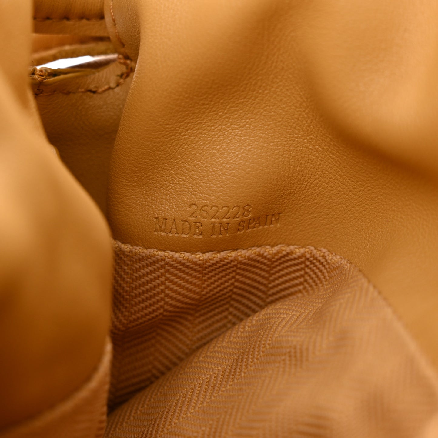 Calfskin Flamenco Puffer Knot Bag Camel