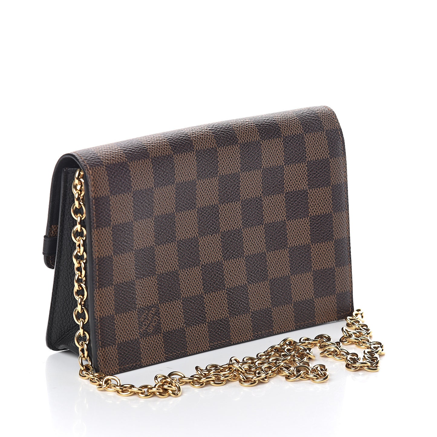 Damier Ebene Vavin Chain Wallet Black
