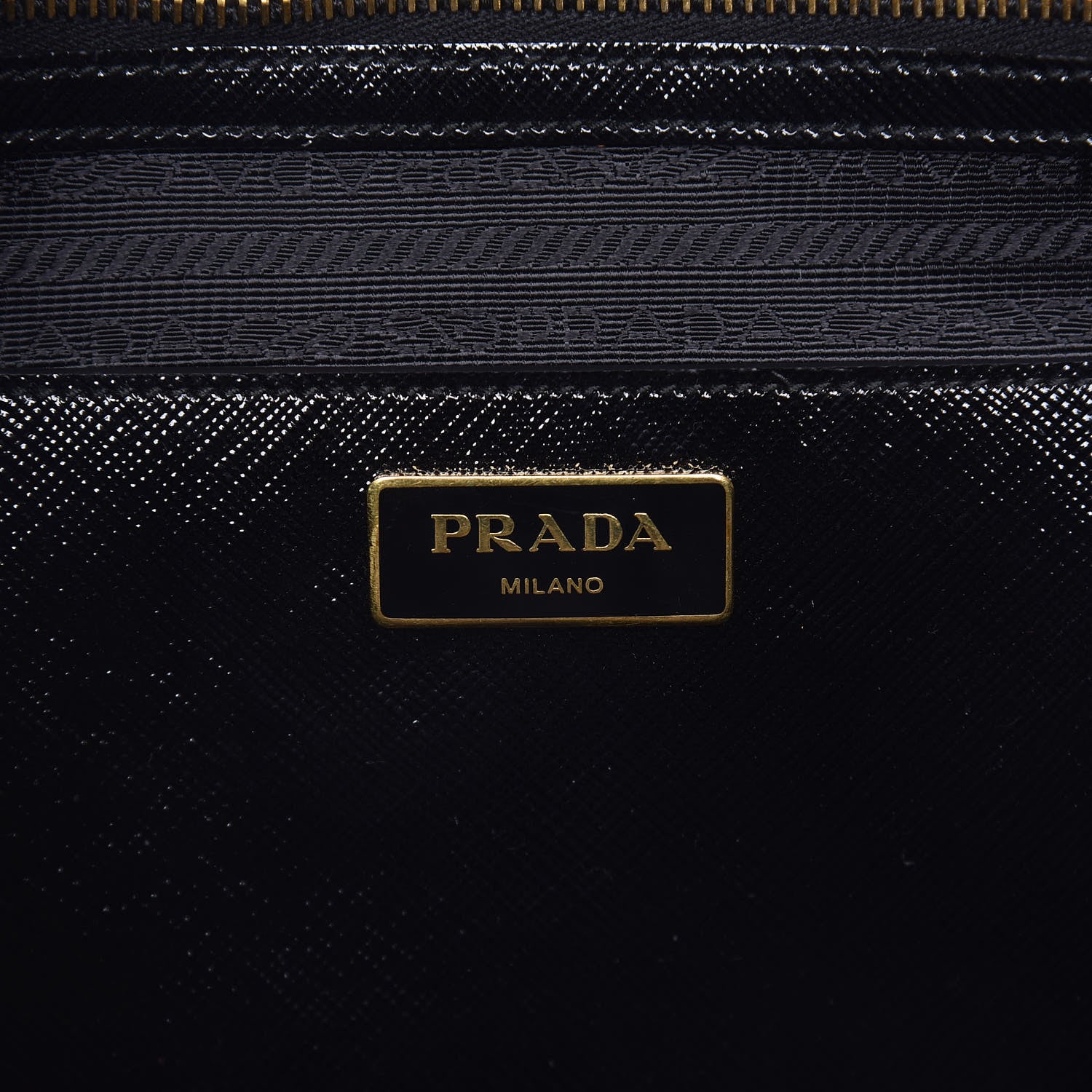 Prada Saffiano Vernice Floral Bauletto Bag Black 6 of 12