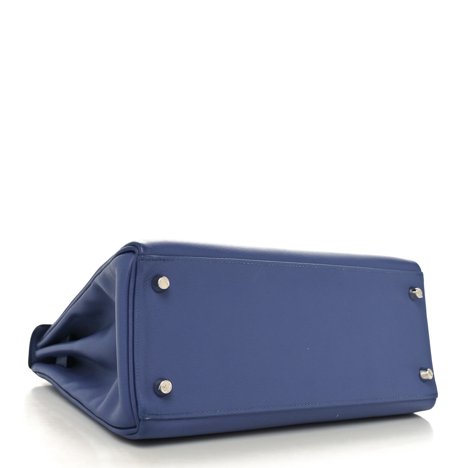 Hermes Evercolor Verso Kelly Retourne 28 Bleu Brighton Orange Poppy 4 of 15