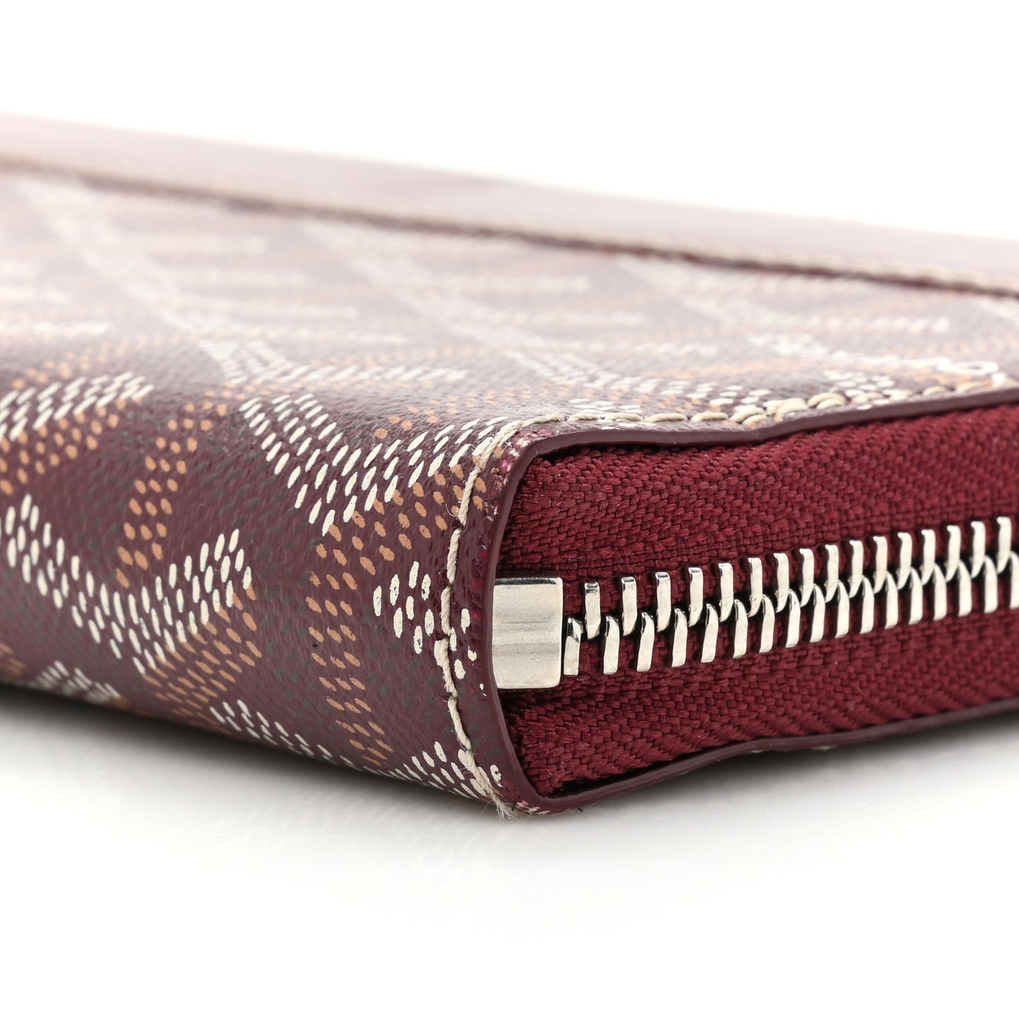 Goyardine Matignon Zip Around GM Wallet Burgundy