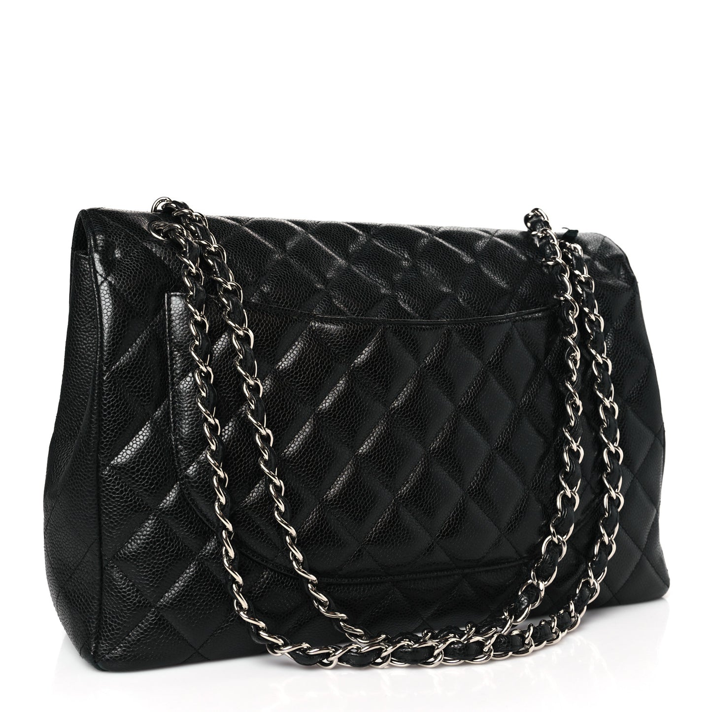 Caviar Quilted Maxi Single Flap Black