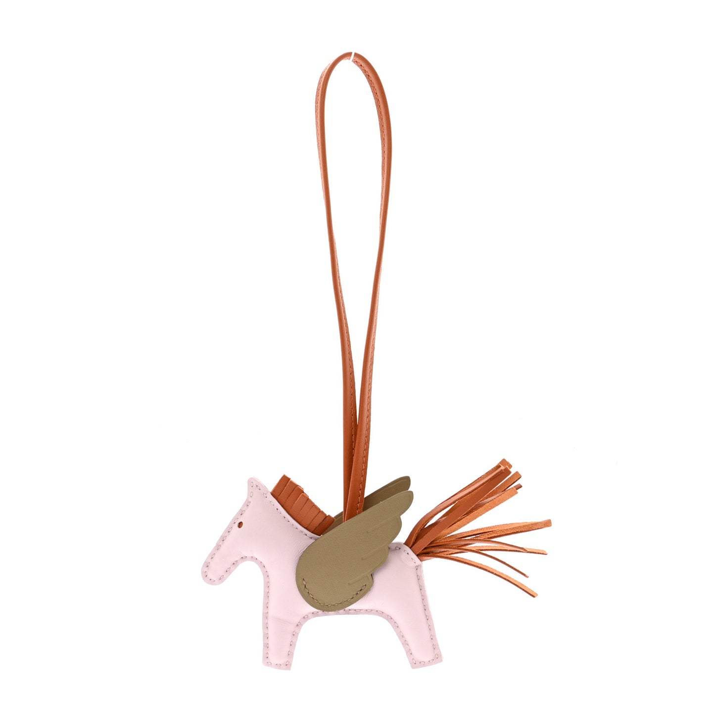 Milo Lambskin Grigri Rodeo Pegase Horse Bag Charm PM Mauve Pale Pain D'epice Beige Marfa