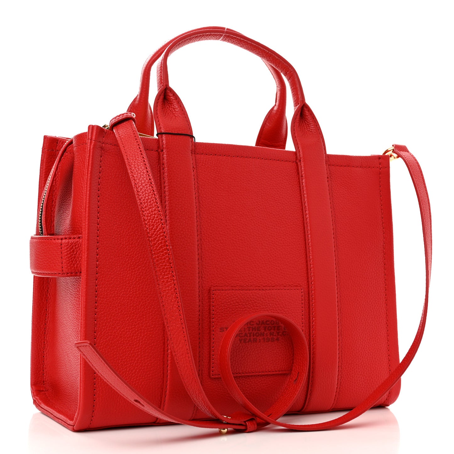 Grained Calfskin Medium The Tote Bag True Red