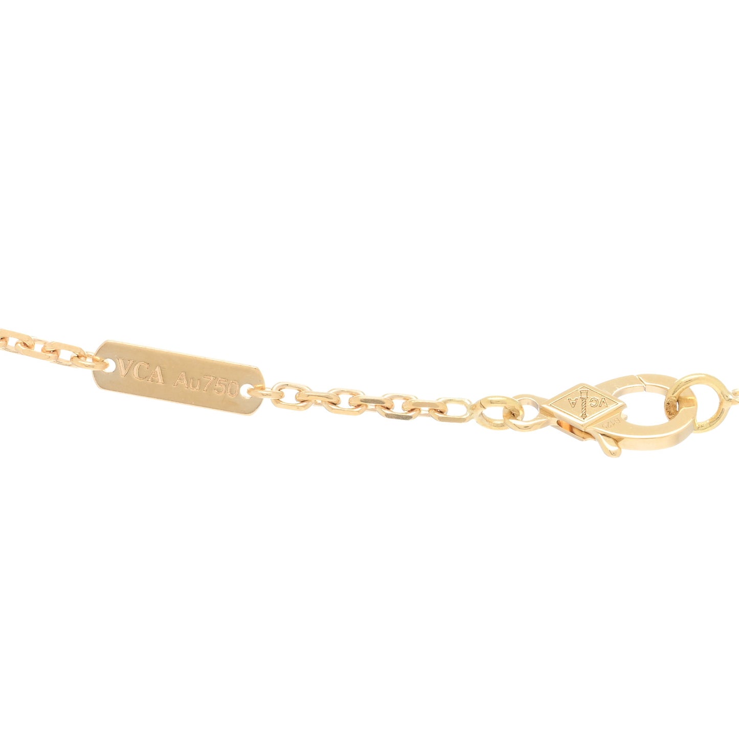 18K Yellow Gold Carnelian Magic Alhambra Long Necklace