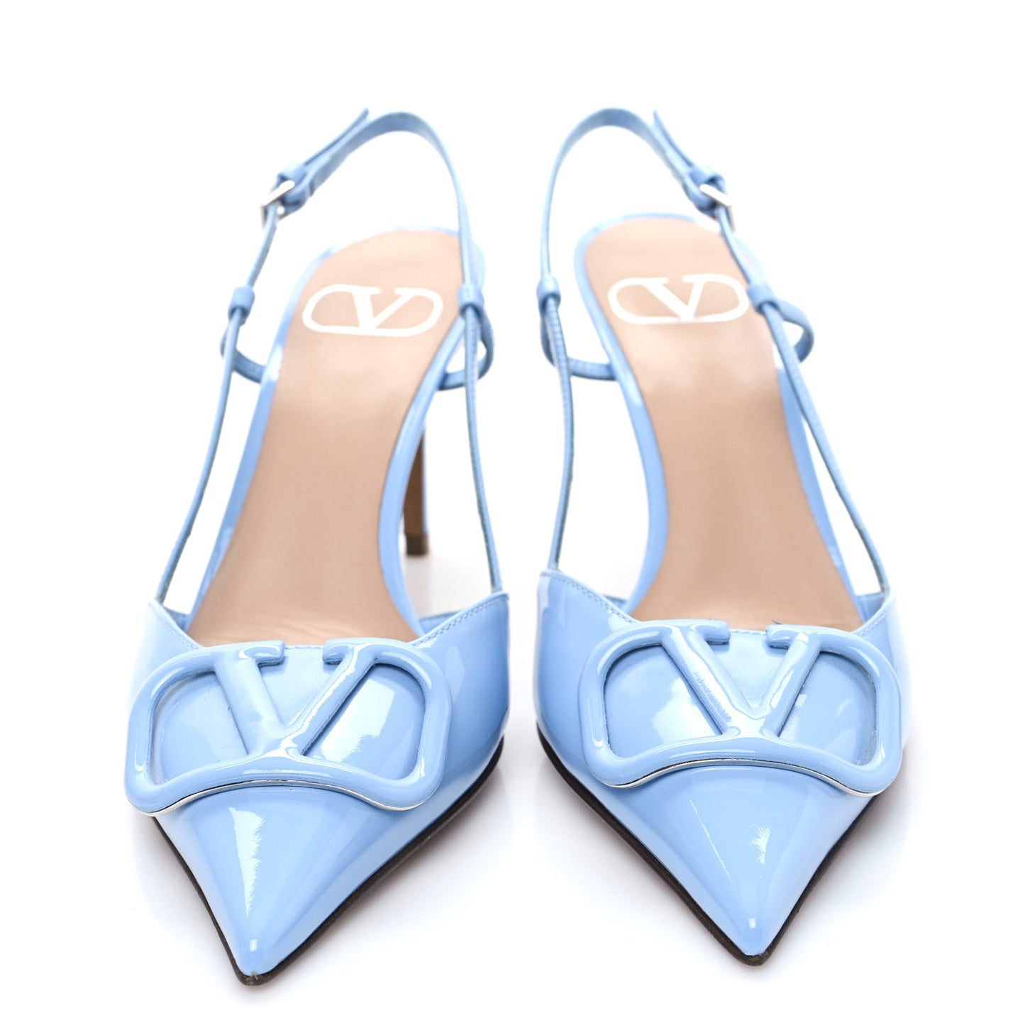 Patent Signature VLogo Slingback 80mm Pumps 37 Popeline