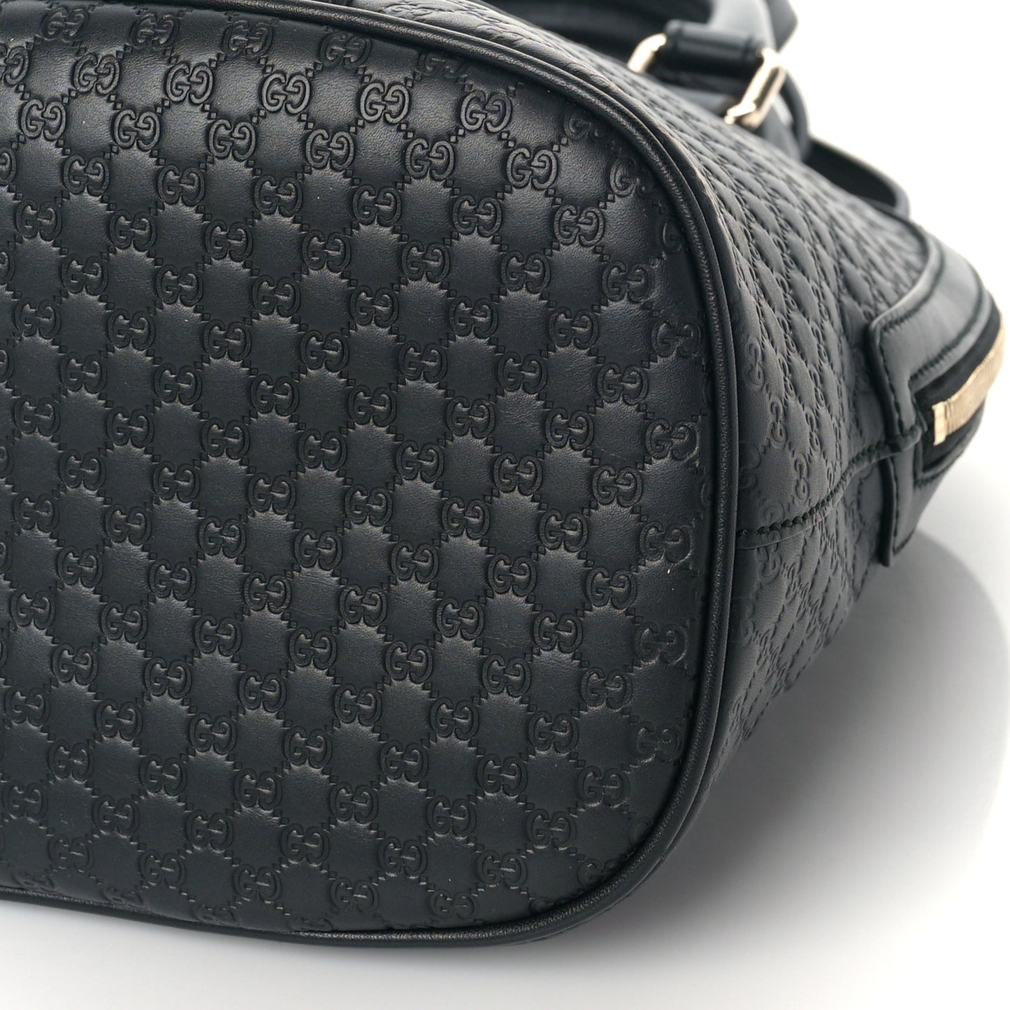 Microguccissima Medium Dome Bag Black