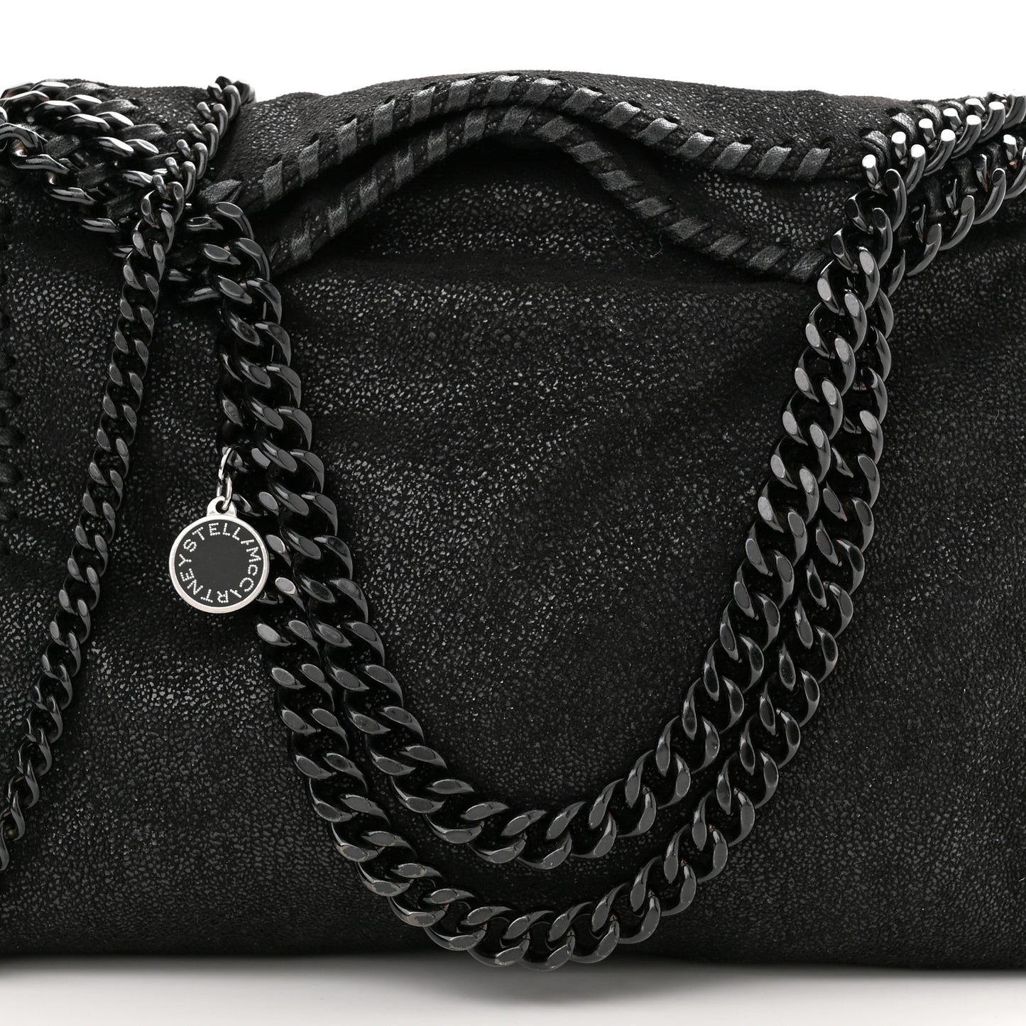 Shaggy Deer Mini Falabella Fold Over Tote Black
