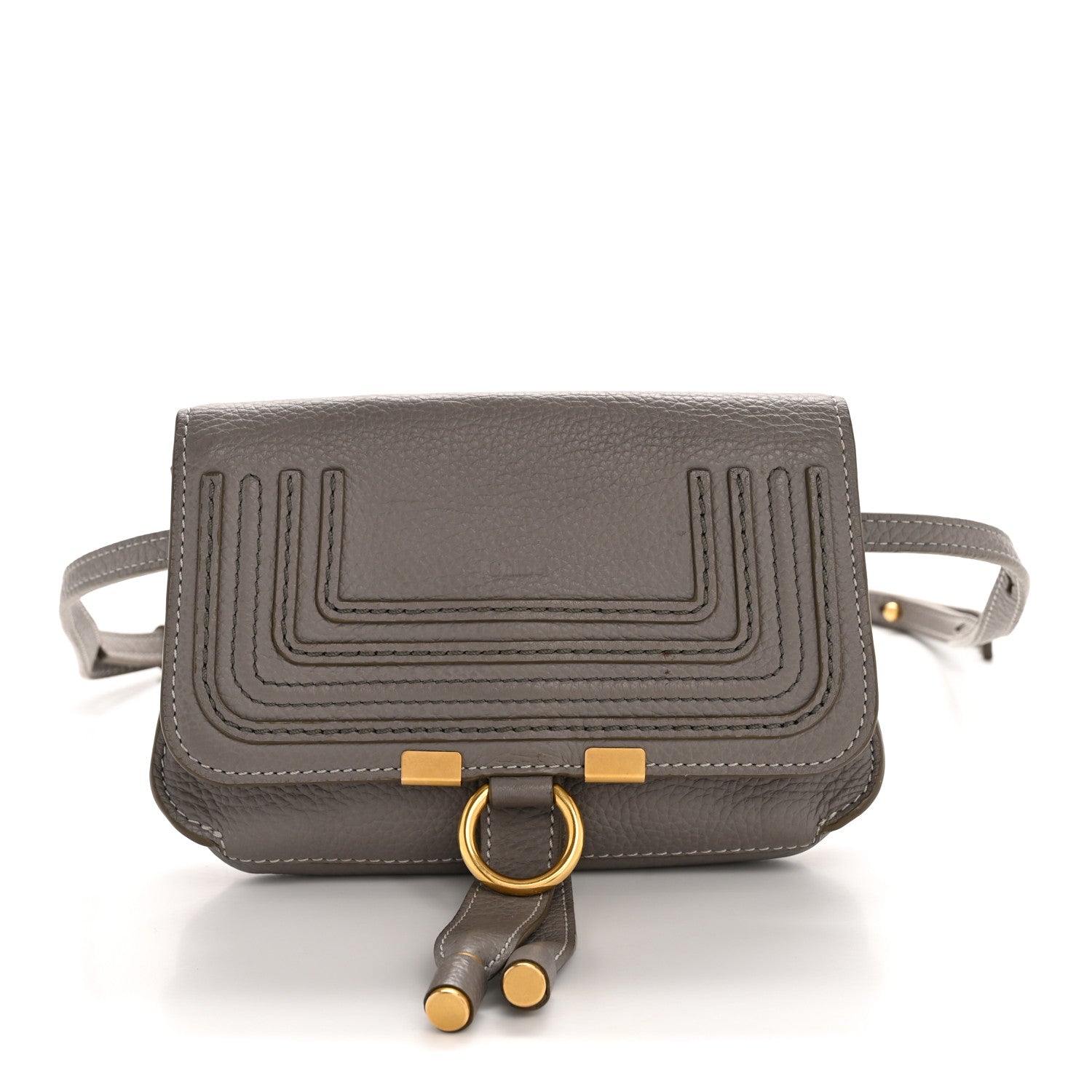 Chloe Calfskin Marcie Convertible Belt Bag Cashmere Grey 1770950