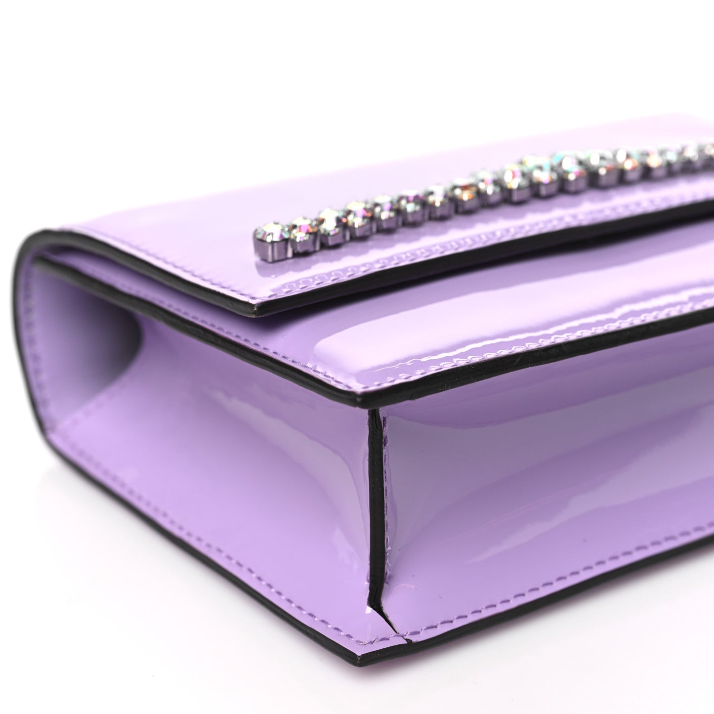 Patent Crystal Embellished Bing Bohemia Crossbody Bag Wisteria