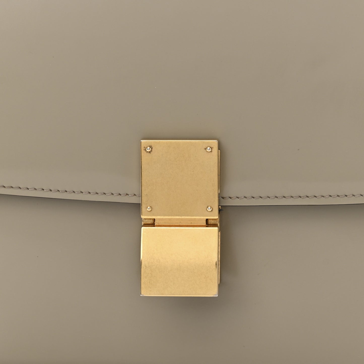 Spazzolato Calfskin Medium Classic Box Flap Bag Taupe