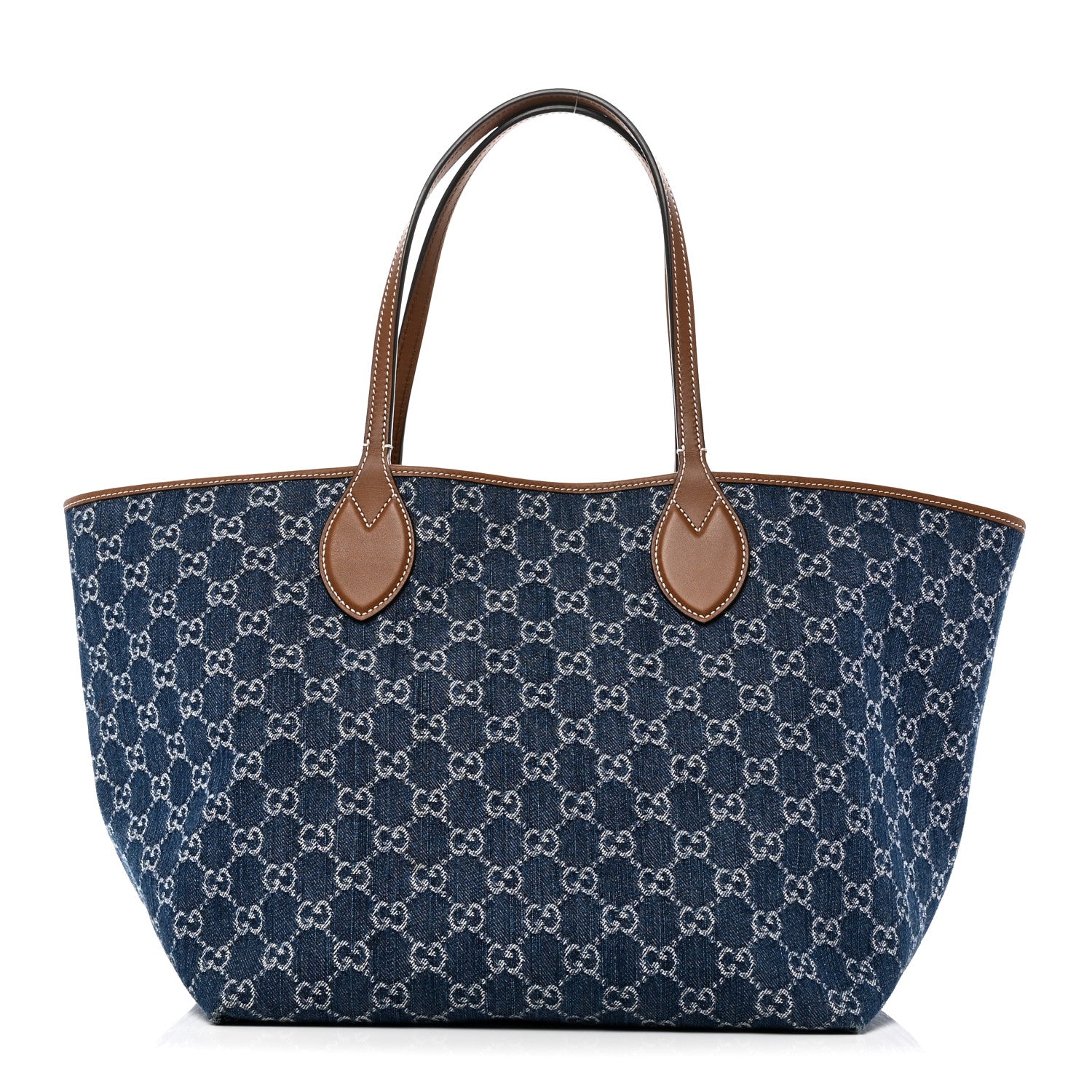 Gucci デニム トートバッグ Gucci New Denim GG Monogram Calfskin Large Totissima Tote Blue